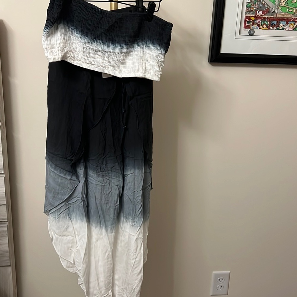 NWT!! Tub Scrunch top and open flow pants set ombré